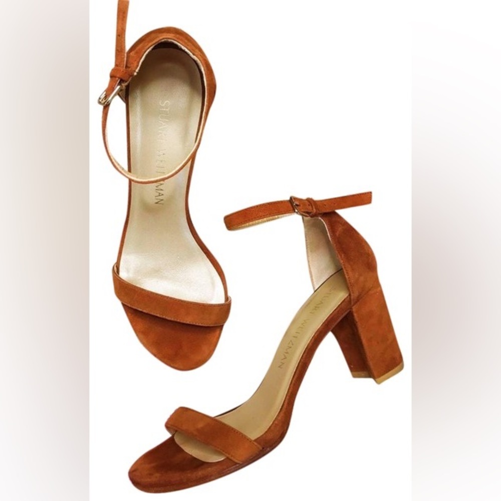 STUAT WEITZMAN NEARLYNUDE STRAP SANDAL CAMEL